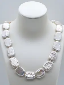 Women's Natural Freshwater Baroque Genuine Pearl Beaded Necklace, Elegant Daily & Party Jewelry, June Birthstone Gift, Wedding Anniversary Birthday