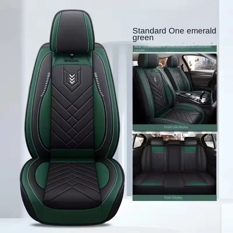 Universal PU Leather Car Seat Cover, Full Surround Dustproof Cushion Protector, Durable Auto Interior Accessory for All Vehicles