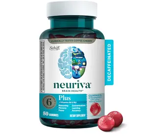Decaffeinated Nootropic Brain Supplement for Memory, Focus & Concentration & Cognitive Function, Clinically Tested NeuroFactor, Phosphatidylserine, Vitamins B6 B12,50ct Strawberry Gummies