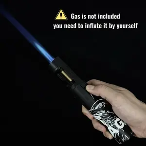[Lighter only (Without Butane)]2025 Upgraded Portable Blow Torch – Welding & BBQ Igniter + Bottle Opener Windproof Blue Flame Jet Lighter （Gas Not Included）