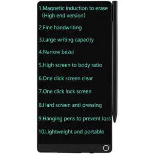 Mini LCD Writing Tablet Updated, 6.5in Erasable Reusable Electronic Drawing Pads, Electronic scratchpad, Hanging pens (Black)