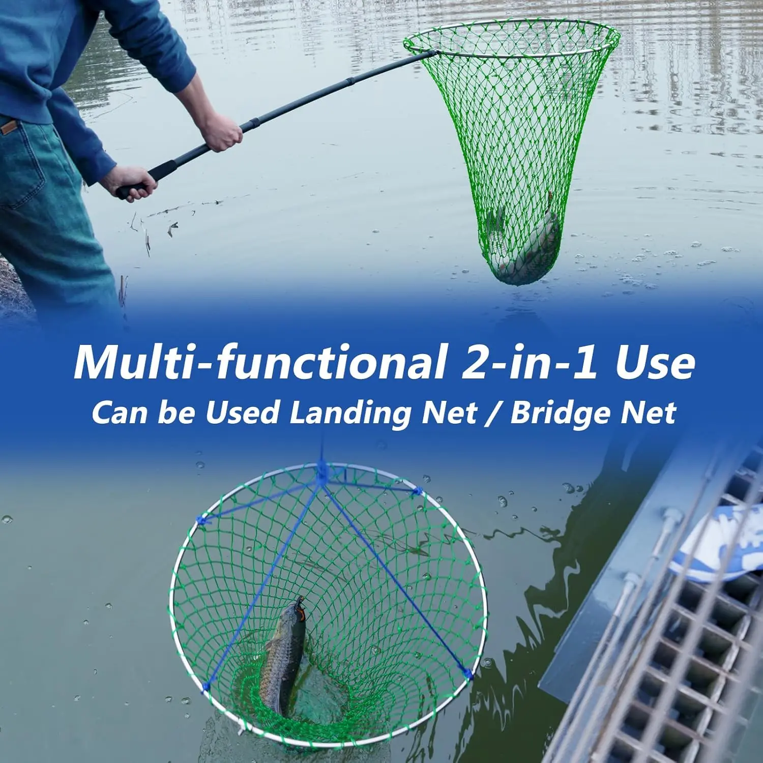 drop net for bridge fishing The LandingHoop Unsurpassed in quality and proven to catch more Foldable Bridge and Pier Fishing