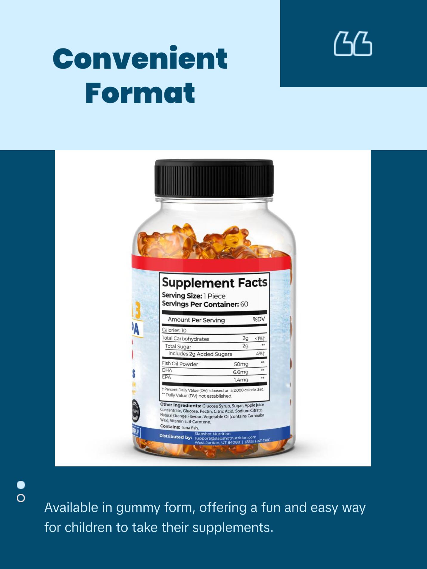 Kids Omega-3 Gummies DHA + EPA - 60 Count