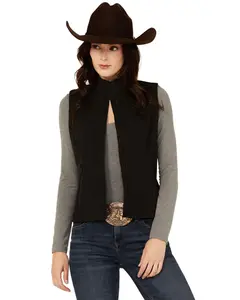 Shyanne Women's Solid Softshell Vest - Srfa24o5-Blk