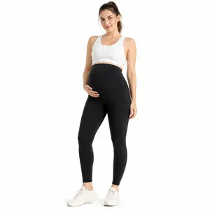 DREAM YOGA US Women’s Over The Belly Maternity Leggings, Buttery Soft High Waisted Pregnancy Yoga Pants, Stretch Prenatal Workout Leggings for Walking, Lounge, Gym, Casual & Everyday Wear,jumbo leggings style Seamless Impact Scrunch outdoorfun