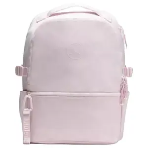 Lululemon New Crew 22L Logo-Designed Nylon Backpack for Women in Happy Pink