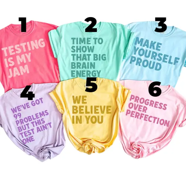 Custom Comfort Colors Test Day TShirt, Matching State Testing Shirts, Teacher Team T-Shirt, Gen Z School Testing Day Tee, Test Coordinator Final Exam Week Teacher Team Shirt