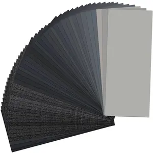 Sand Paper, 48 PCS Sandpaper, 120 to 5000 Assorted Grit Sandpaper Sheets, 9 X 3.6 Inch Premium Wet Dry Sandpaper for Wood Furniture Finishing, Metal Sanding, Automotive Polishing YXYL