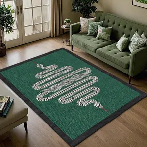 Snake Pattern Floor Mat, Non-slip Floor Carpet, Decorative Area Rug, Universal Large Rug for Home Living Room Bedroom Coffee Shop