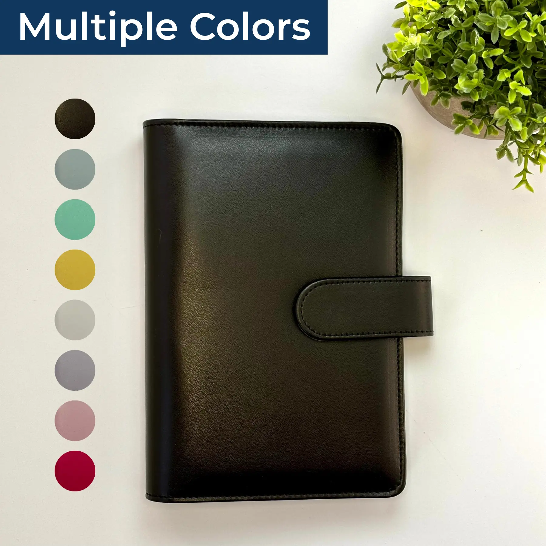 A6 Smooth Leather Budget Binder - Joy Collection
