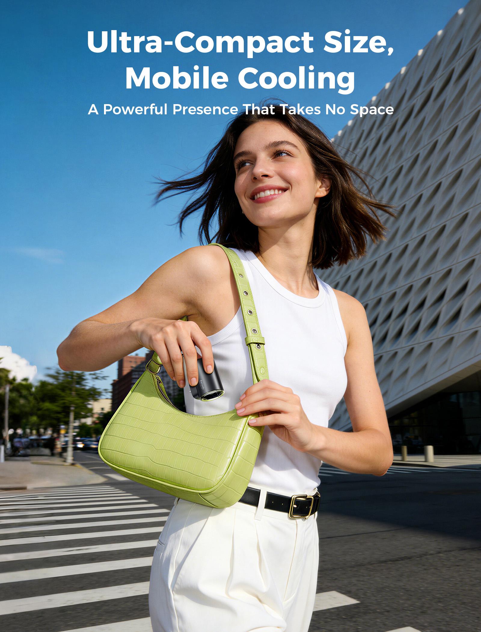 Aecooly Air Mate - Ultra-Powerful Type-C Plug-in Fan, 17,000 RPM High Speed, Compatible with iPhone, iPad, Power Bank & Tablets. Mini Portable Fan with 3 Wind Speeds, Compact & Lightweight Design – Perfect for Summer, Travel & Gifting.