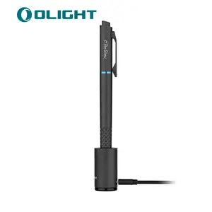 OLIGHT O'Pen Glow EDC Pen Light, 120 Lumens with Green Beam, Rechargeable LED Flashlight for Outdoor Uses, Writing, Adventure
