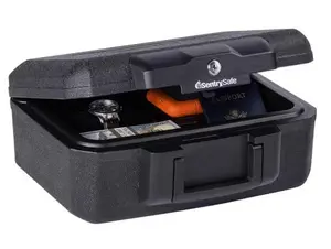 NEW Portable Fireproof Safe Box Transportation For Docu Media Valuables