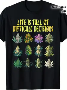 420 Life: A T-Shirt for Cannabis Enthusiasts - Made from Ultra-Soft, Breathable Material, This Casual Tee Features Short Sleeves And a Regular Fit, Suitable for Any Season.an Ideal Gift for Those Who Appreciate Comfortable Casual Wear