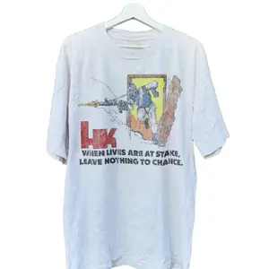 VINTAGE 1999 HK 'HECKLER & KOCH' UNISEX WHITE T-SHIRT