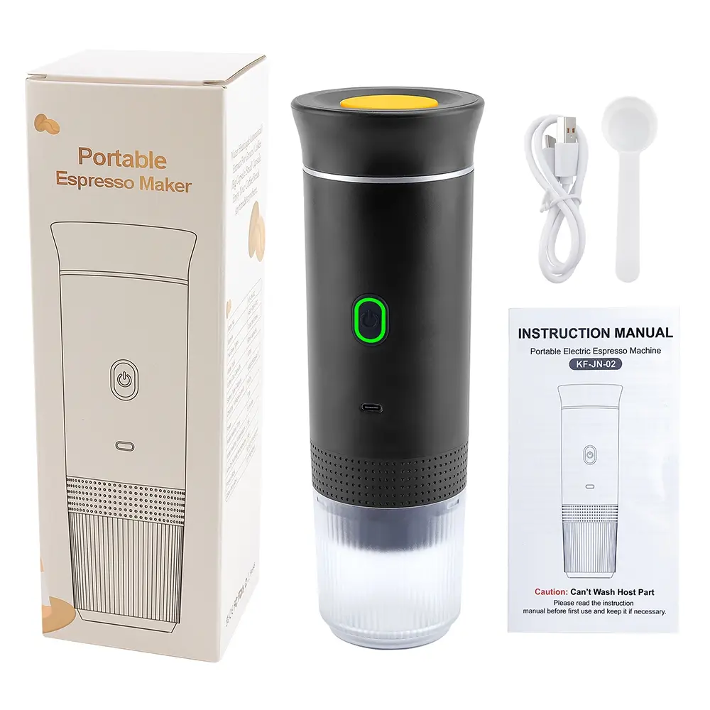 Portable 3-In-1 Coffee Maker, 20 Bar Pressure, USB-C Charging, Cold & Hot making, Ideal for Camping, Rvs, Hiking, Office Use