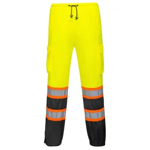 Portwest US388 High Visibility Two-Tone Reflective Lightweight Mesh Over Pants Hi Vis Cargo Safety Work Pants