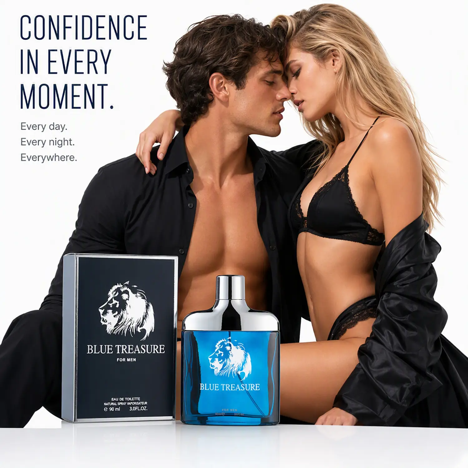 Pheromone Cologne for Men, Long-Lasting Fresh Oceanic Scent, Infused with Pheromone Formula, Specially Designed to Make Her Obsessed, Share a Wild & Wonderful Night, Perfect Christmas, New Year's Eve & Anniversary Gift.90ML/3.04FL.OZ.