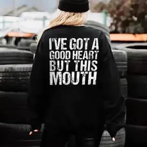 I'VE GOT A GOOD HEART BUT THIS MOUTH Print Women's Shirt
