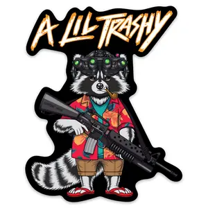 COMBAT IRON APPAREL™ A Lil Trashy Tactical Racoon Decal