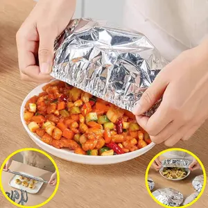20/30PCS Aluminum Foil Heat Retaining Covers Ideal for Home Dining Tables and Food Containers Perfect for Kitchen Freshness Preservation and Insulation Cookware