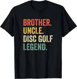 100% Cotton Funny Disc Golf Brother Uncle Sport Legend Vintage T-Shirt