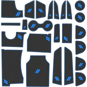 Fits Dodge Charger Accessories 2015-2023, Cup Holder Insert Center Console Shifter Liner Trim Interior Door Mats Pad (26pcs Set)
