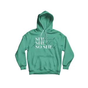 She Believed Premium Fleece Hoodie "Cool Mint"