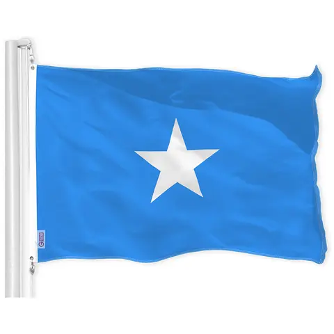 Somalia (Somali) Flag | 3x5 feet | Printed 150D, Indoor/Outdoor, Vibrant Colors, Brass Grommets, Quality Polyester