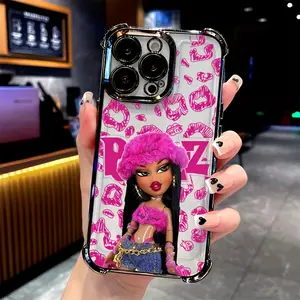 Fashionable Bratz Doll Phone Case Suitable for Iphone 17 17Air 16 15 14 13 12 11 Pro Max X XSMAX Plus Anti Drop Transparent Soft Back