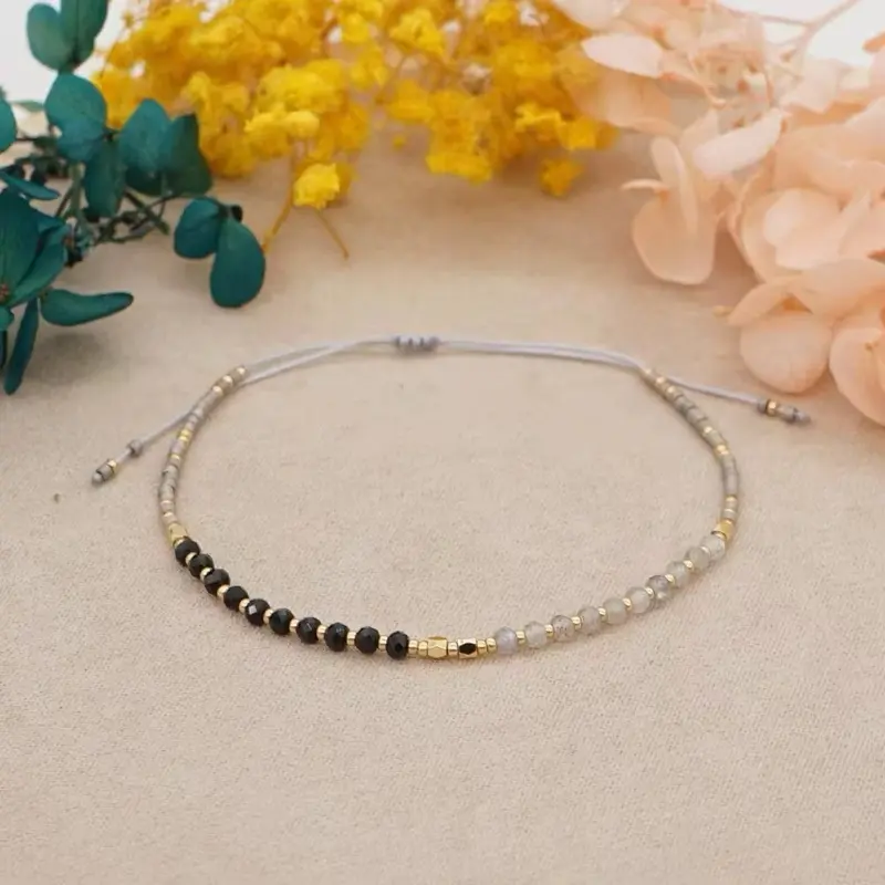 Midnight Grey Gold-Plated Bracelet