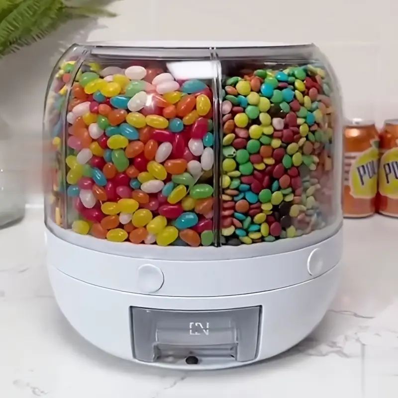 [MOONXIAN] 1 Large-capacity Candy Storage Box, Children's Candy Dispenser, Only Suitable for Small Candies, Household Sealed Dispenser, Also Suitable for Grain, Flour, Pet Food Storage Containers - Smart Partition, Sealed Dispenser, Halloween