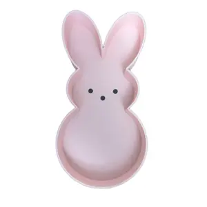 Peep Bunny Snack Display - 10 Inch Tall, 5 Inch Wide, Fun Design for Easter Decor and Storage of Snacks and Easter Candy