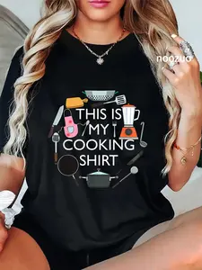 100% Cotton Cooking Funny Baking Hobby Cook Chef T-Shirt
