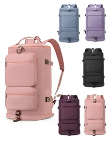 Large Capacity Travel Backpack, Waterproof Double-back Duffel Bag, Portable Laptop Compartment Travel Backpack for Teen Girls Women College Students