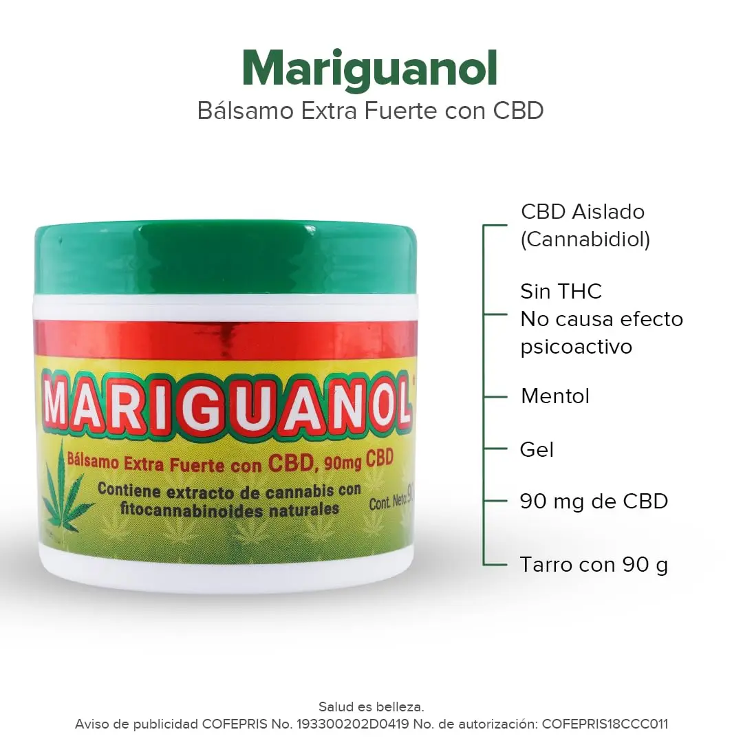 Arnica VIRAL Mariguanol Reforzado Extra Fuerte Body Care Massage Gel Balm (2-Pack), 250g Jar - External Use Only - Relaxing Formula for Post-Work/Activity Everyday Use
