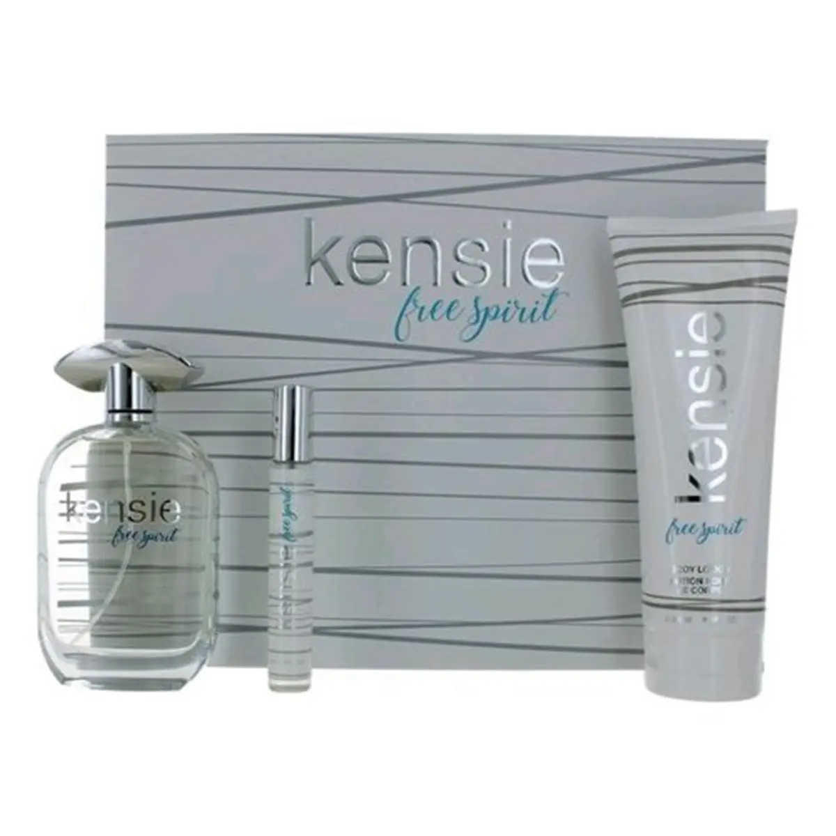 Women's 212 MAIN Kensie Free Spirit Fragrance Gift Set for Women - 3-Piece Vanilla, Citrus, Patchouli Blend EDP & Body Care Kit for Adults, Cosmetic Set
