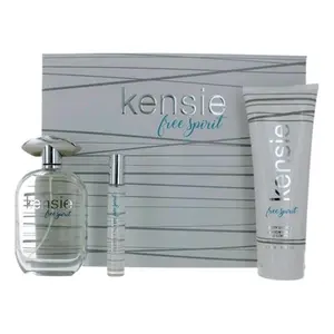 212 MAIN Women's Kensie Free Spirit Fragrance Gift Set - 3-Piece Vanilla-Scented EDP & Body Care Kit, Cosmetic Set