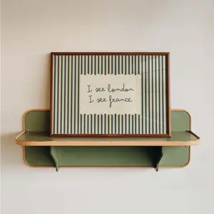 [Unframe Poster] I See London I See France Quote Print, Minimalist Bathroom Art, Retro Stripes