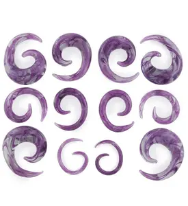 Purple Swirl Glass Spirals