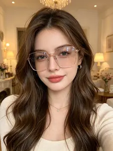 Anti-Blue Light Color-Changing Glasses, Casual Stylish Glasses, Fashionable Large Frame, Photochromic Lenses, Eye Protection, Multi-Purpose, Daily Use, Travel, Bluelight Glasses