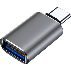 USB C to USB Adapter, USB C Adapter, Type C Male to USB 3.1 Female Adaptor, OTG USB Adapter to USB C Compatible with MacBook Pro,  Galaxy, Type-C Smartphones, Tablets and Laptops (Grey)