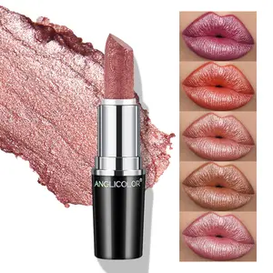 ANGLICOLOR Nude Pink Lip Gloss & Lipstick - Softening Peptide Balm Hydration, Long-Lasting Waterproof Shine Lip Tint For Flawless Base Makeup, Smooth, Blend, Exfoliant, Glossy, Cosmetic