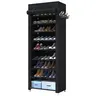 UDEAR 10 Tier Shoe Rack 9 Grids with Dustproof Cover,Adjustable Standing Shelf, High Storage  Rack