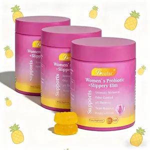 [Hot Deal!] Feminine Probiotics Gummies with Slippery Elm | 60ct Hawaiian Pineapple | Dryness & pH Balance Support