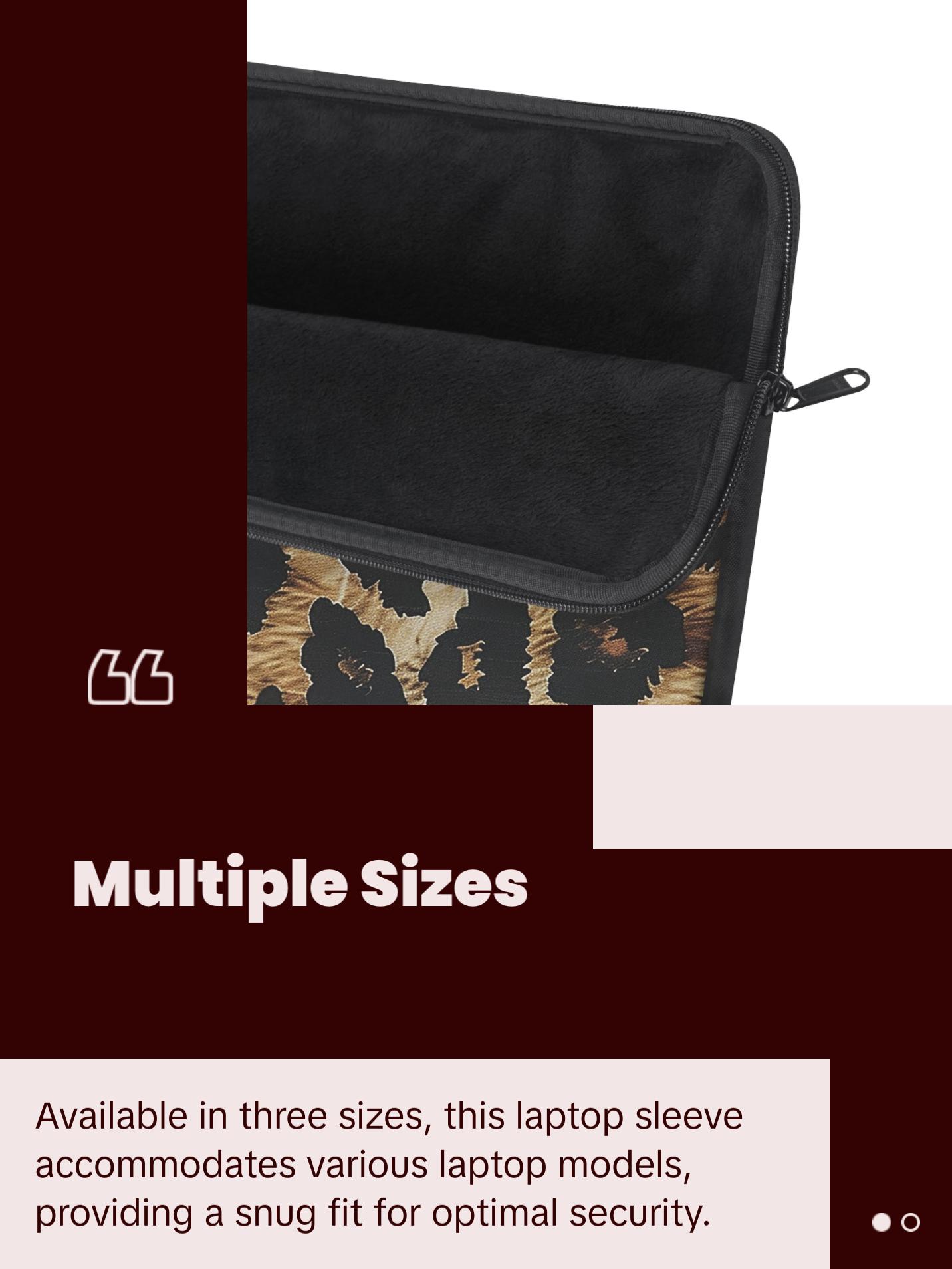 Leopard Print Laptop Sleeve - Soft and Protective