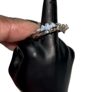 Sterling Silver Moonstone Bat Rings