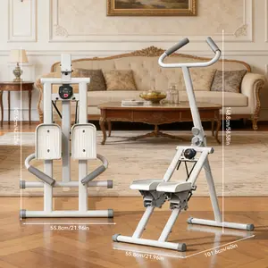 Stair Stepper Climber for Full-Body Workout with Display, Adjustable Handlebar, Compact Cardio Climber Exercise Machine with Adjustable Pedals,Upgrade Vertical Cardio Machine for Home & Office Fitness