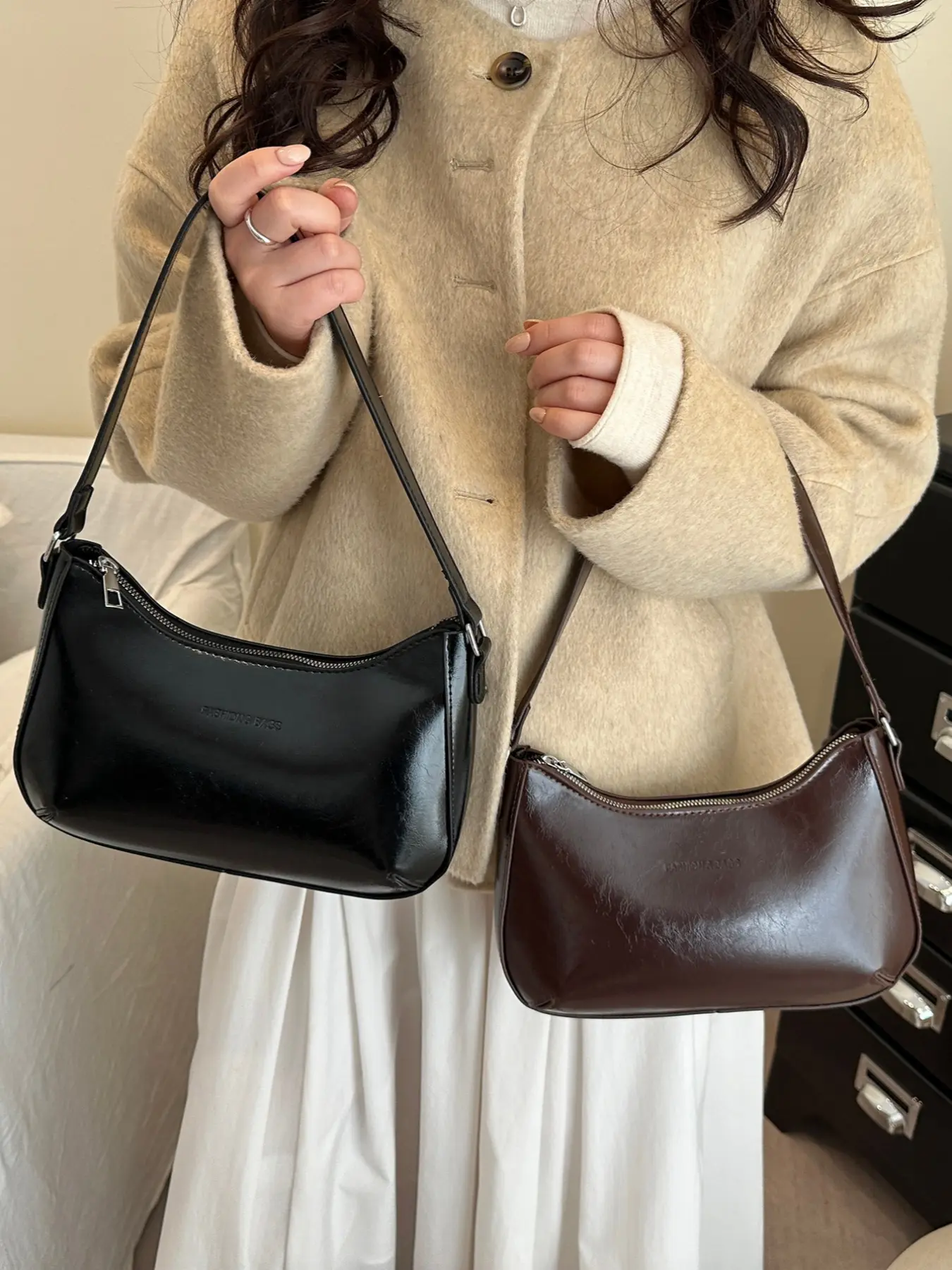 Y2K Aesthetic Shoulder Bag Crossbody, Faux Leather Casual Handbag, Crossbody Shoulder Purse, Commute & Date Use, Plain Pattern, All Seasons, Daily Wear, Fashionable Shoulder Bag, Versatile Shoulder Bags