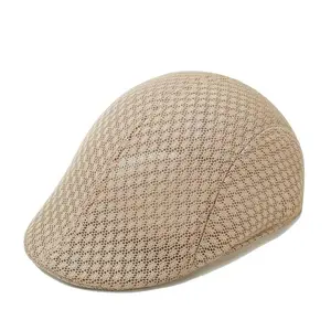 BIGWIG Men's Mesh Cap — Breathable Summer Newsboy Hat, Adjustable Flat Cap, Ivy Cap, Irish Cab Driver Hat, Driving Cap, Hunting Cap; A Lightweight, Casual Summer Hat—Comfortable Flat Cap Ideal for Outdoor Camping and Fishing